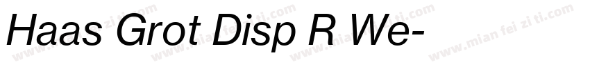 Haas Grot Disp R We字体转换